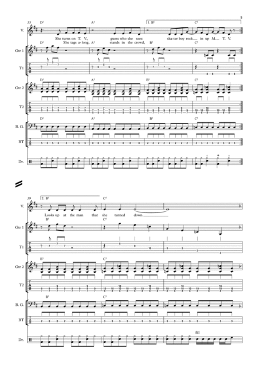 Sk8er Boi Voice scores gallery preview page 5