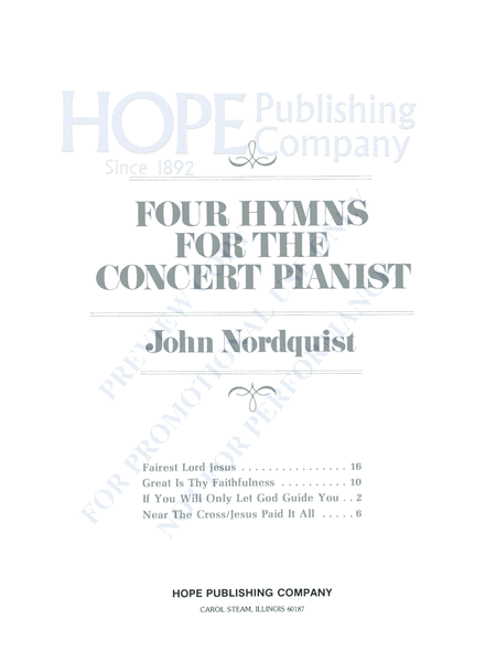 Four Hymns for the Concert Pianist
