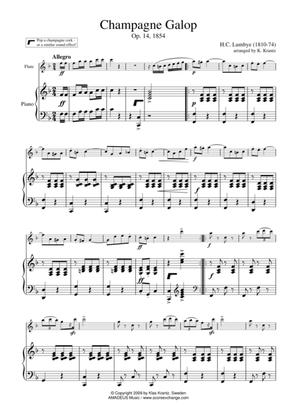 Champagne Galop for flute and piano