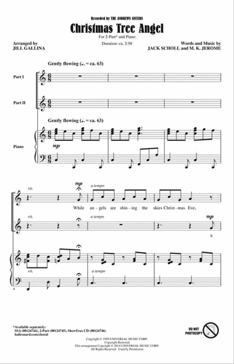 Christmas Tree Angel Christmas Tree Angel 2-Part scores gallery preview page 2