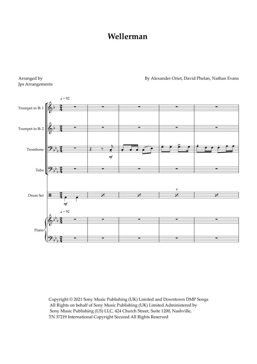 Wellerman Brass Quartet scores gallery preview page 1