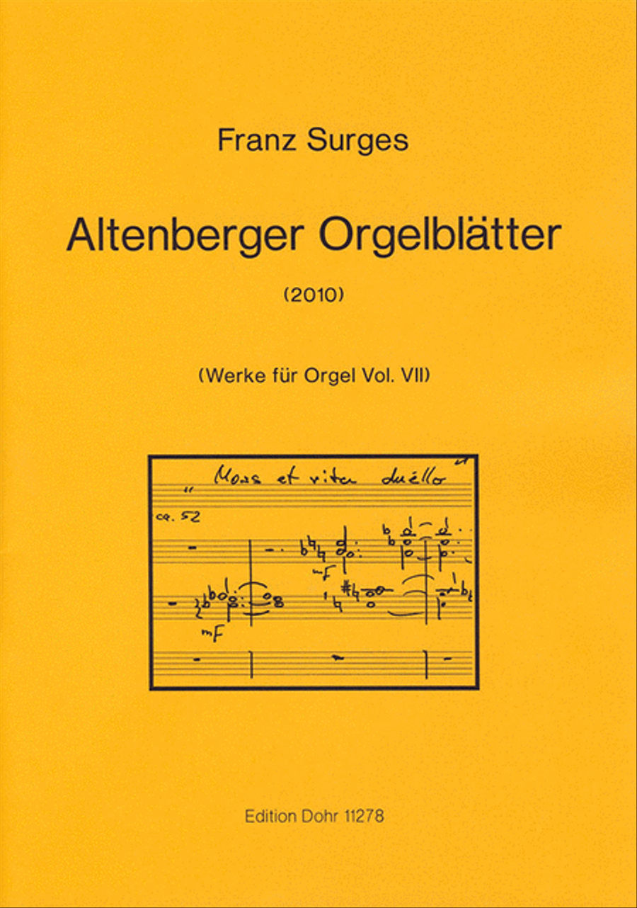 Altenberger Orgelblätter für Orgel (2010)