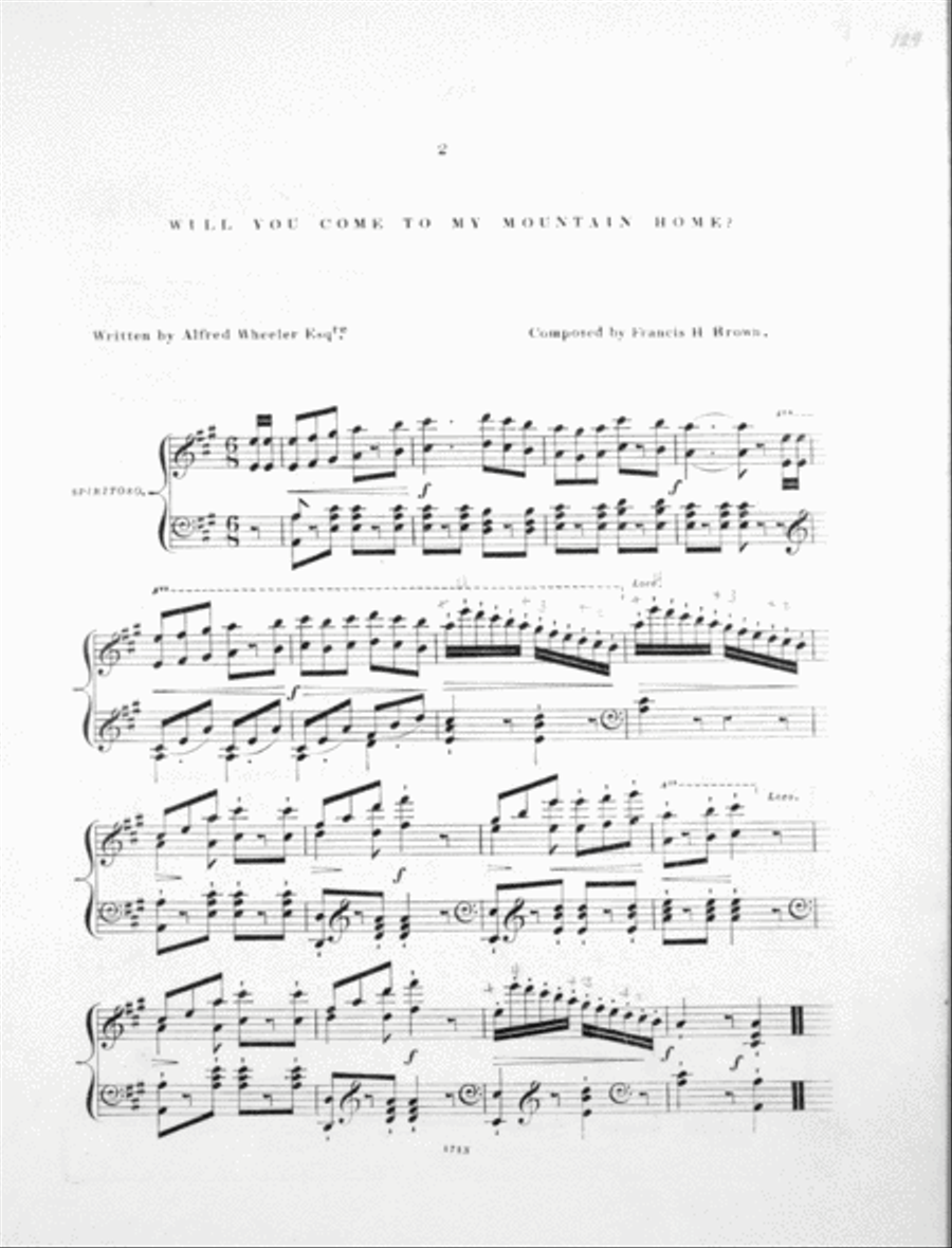 Will You Come To My Mountain Home? Song Voice scores gallery preview page 2