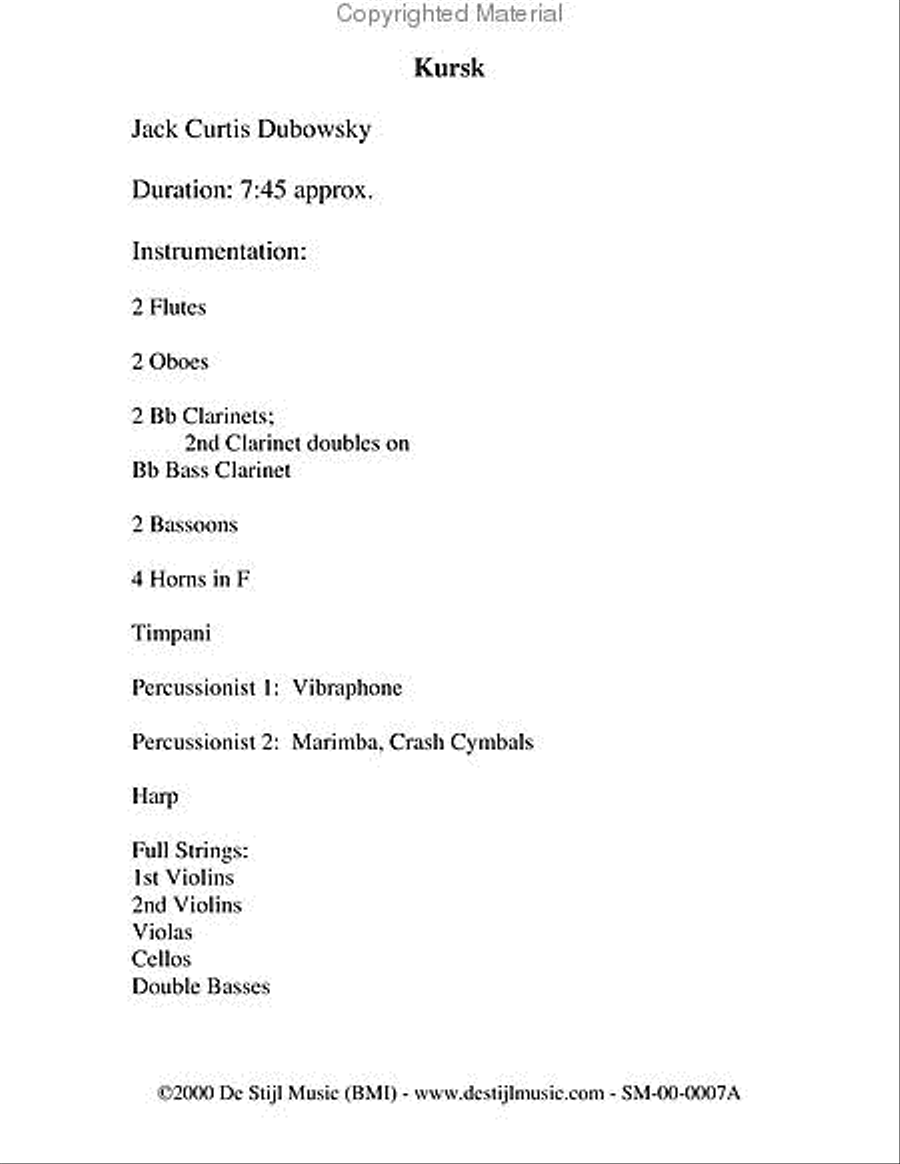 Kursk Full Score Kursk Full Score Orchestra scores gallery preview page 2