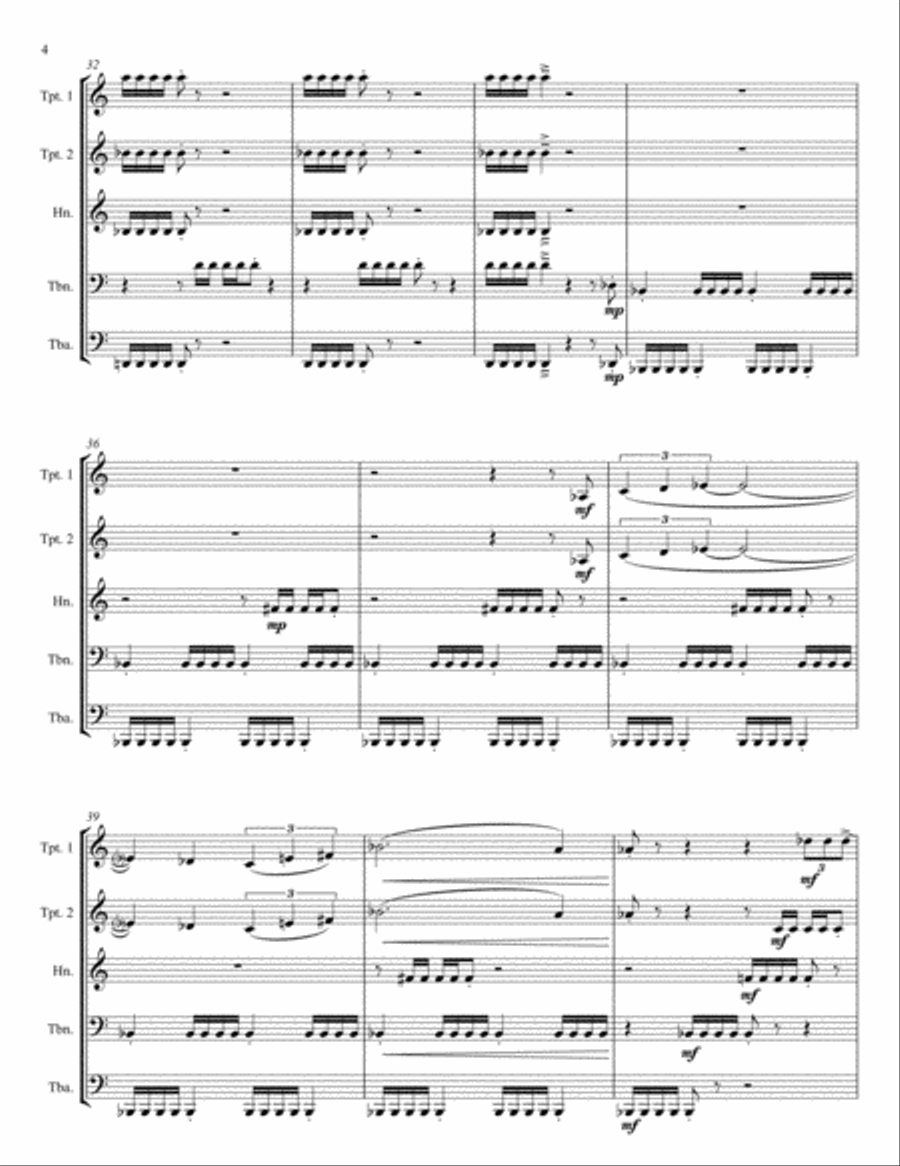 Brain Enema for Brass Quintet Brass Quintet scores gallery preview page 4
