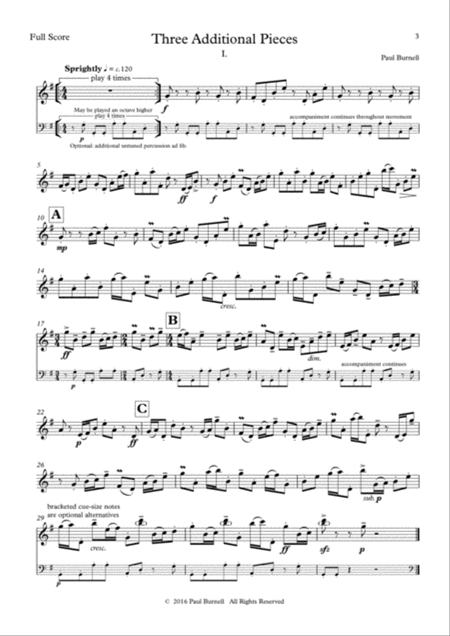 Three Additional Pieces Small Ensemble scores gallery preview page 3