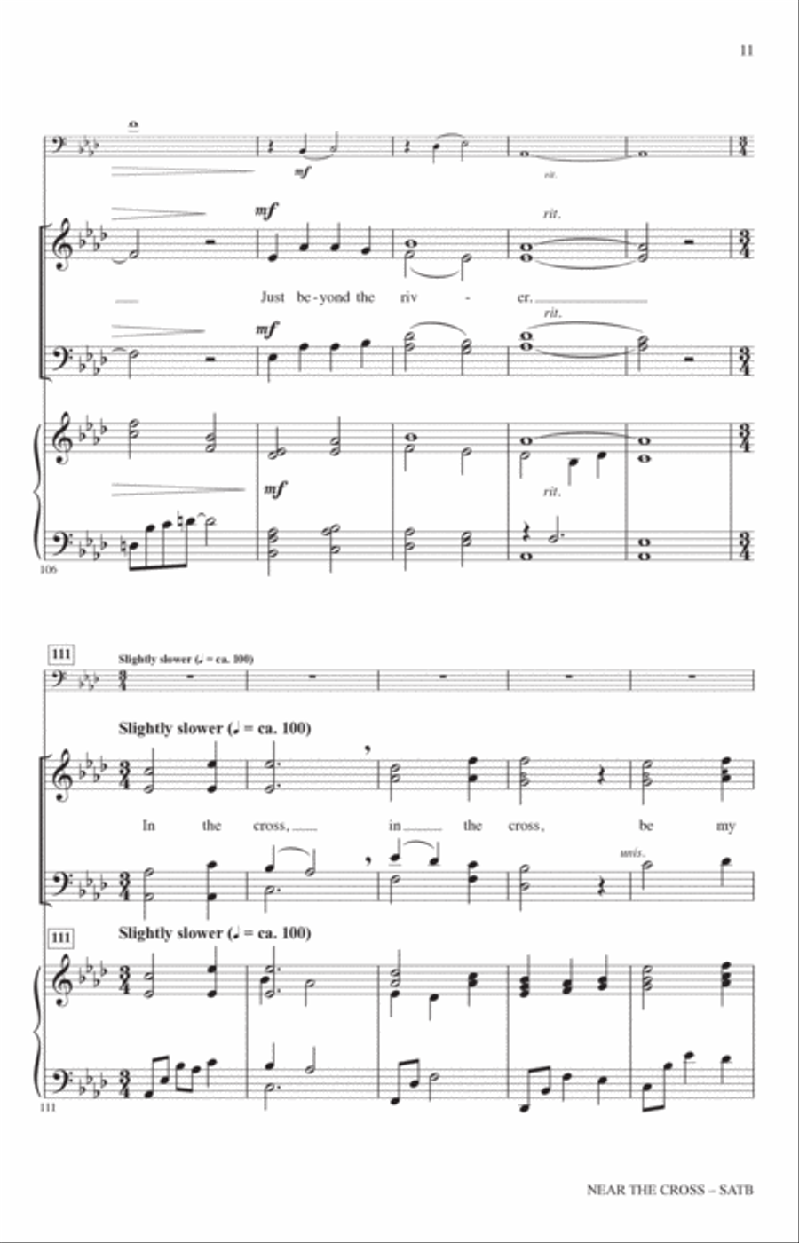 Near The Cross (arr. Heather Sorenson) 4-Part scores gallery preview page 10