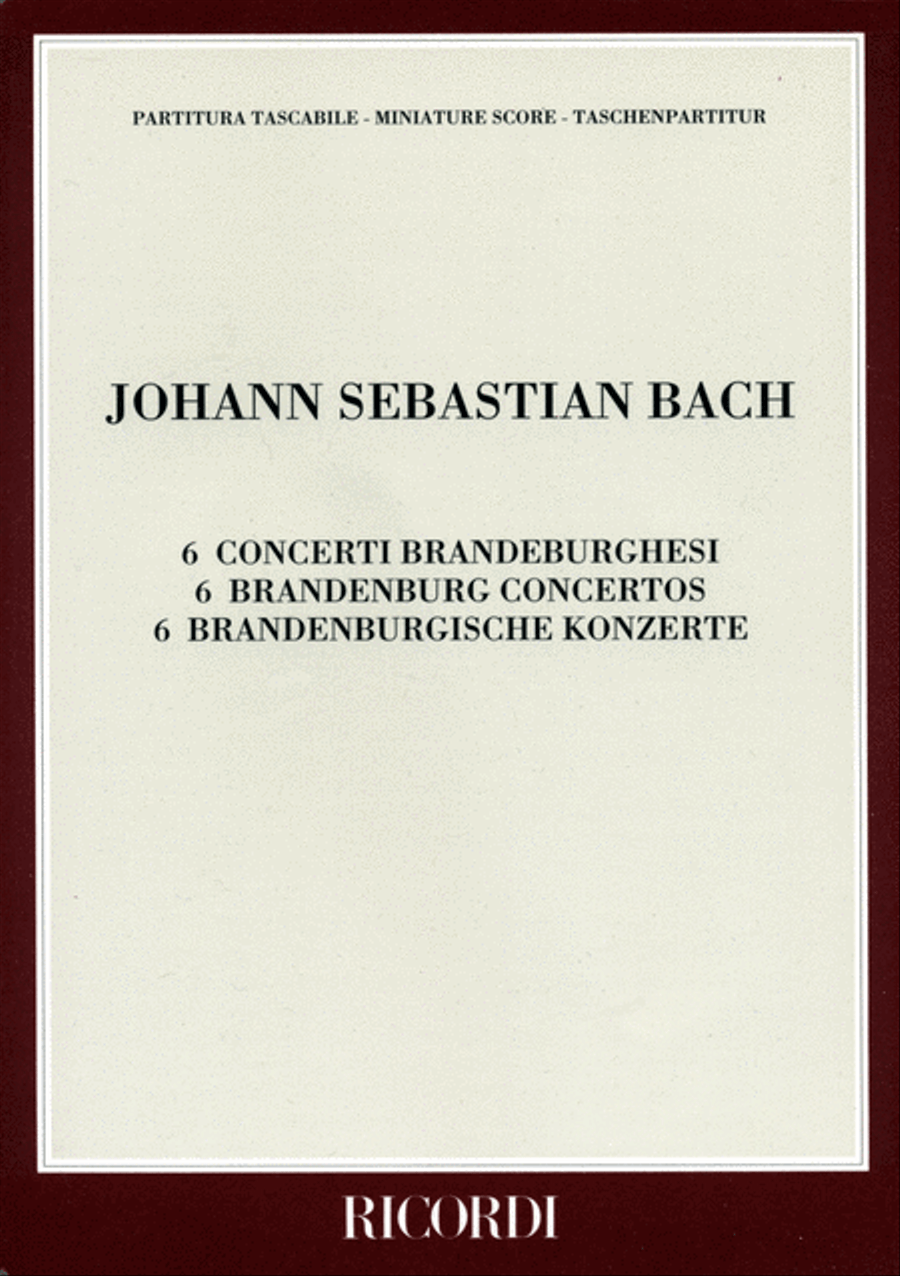 6 Brandenburg Concertos 6 Brandenburg Concertos Orchestra scores gallery preview page 1