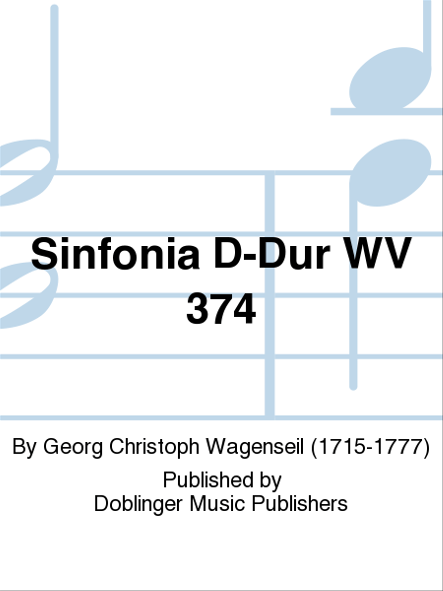 Sinfonia D-Dur WV 374 Sinfonia D-Dur WV 374 Orchestra scores gallery preview page 1