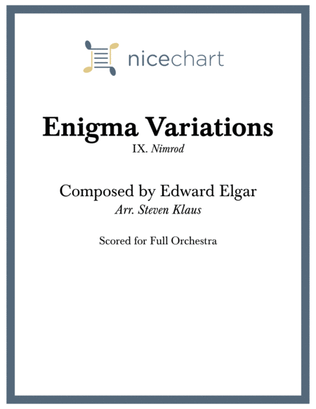 Book cover for Enigma Variations - IX. Nimrod (Score & Parts)