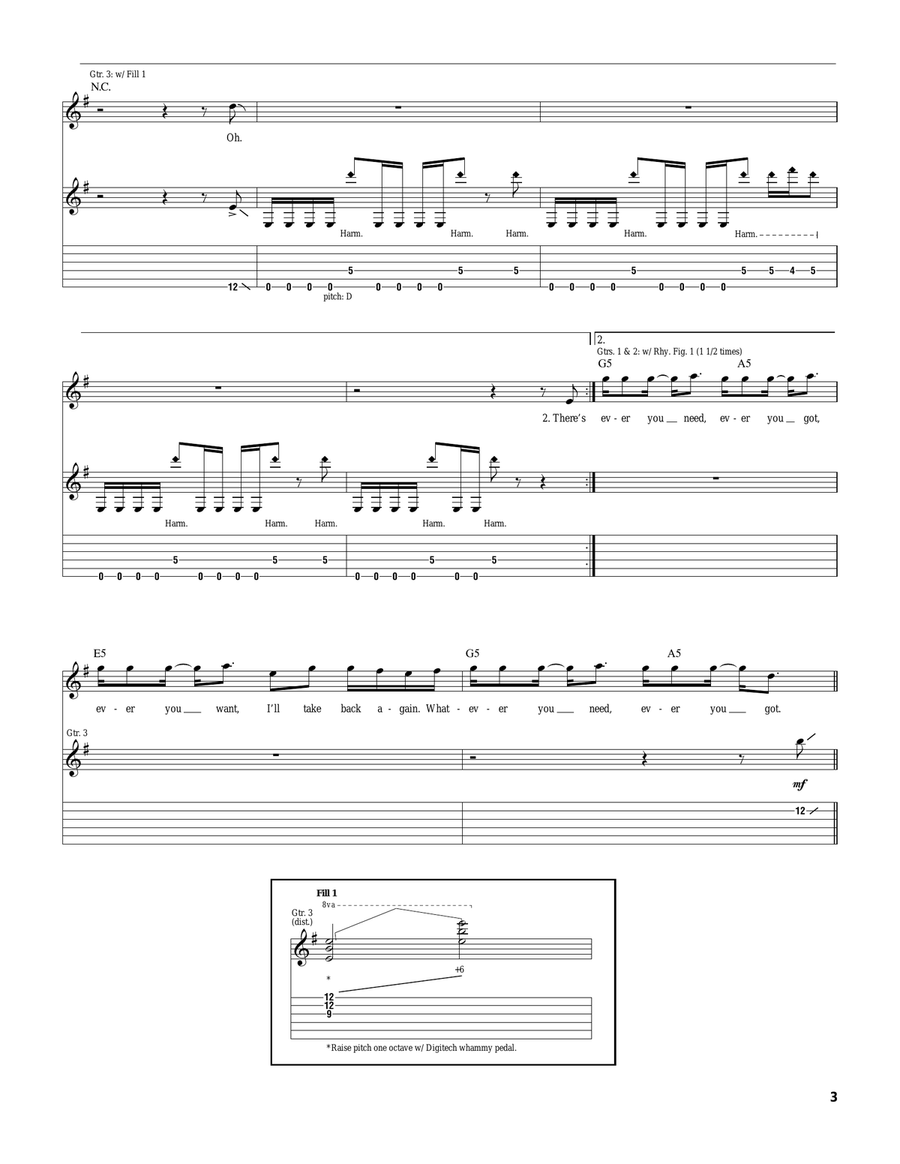 Whatever Electric Guitar scores gallery preview page 3