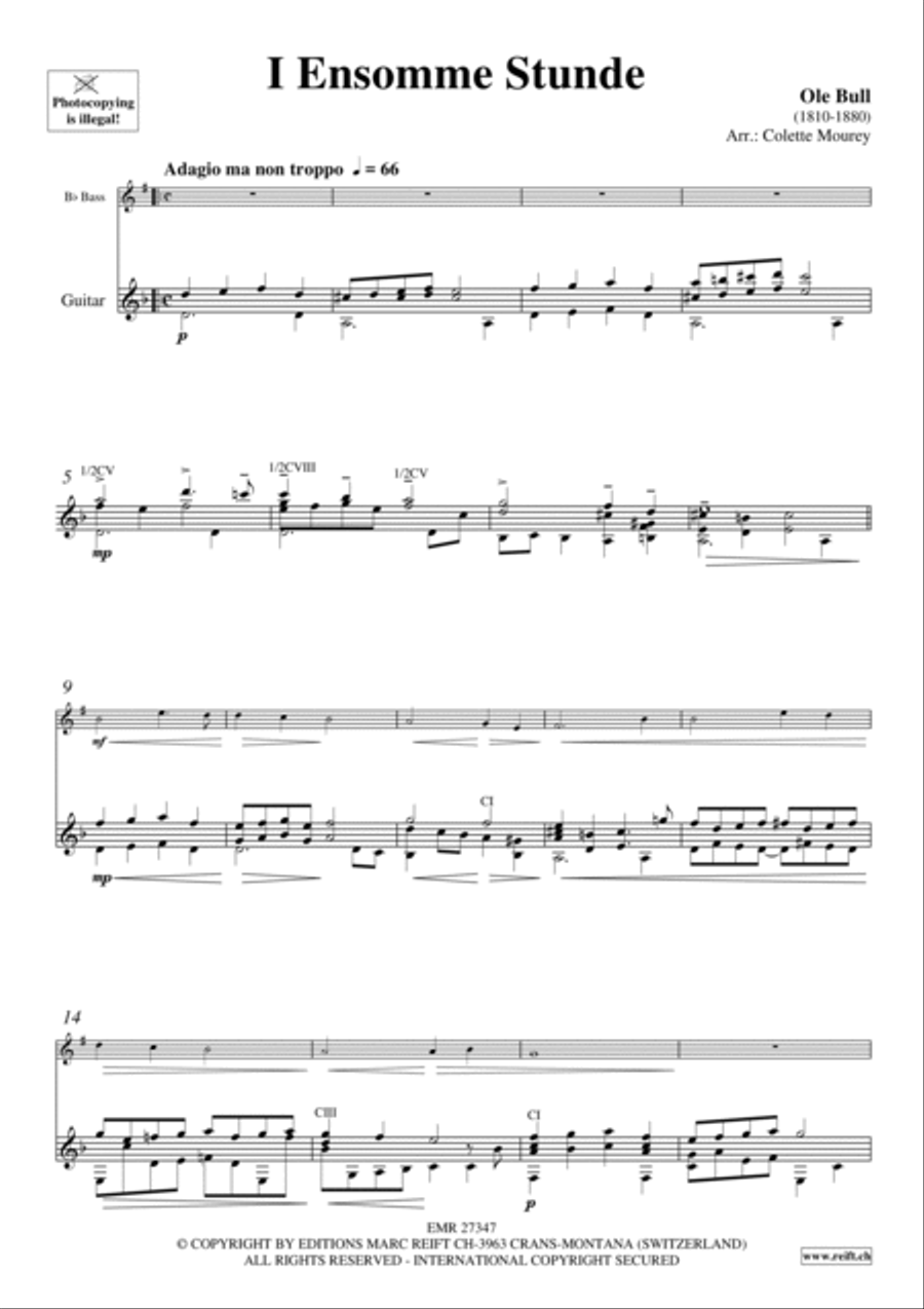 I Ensomme Stunde Guitar scores gallery preview page 3