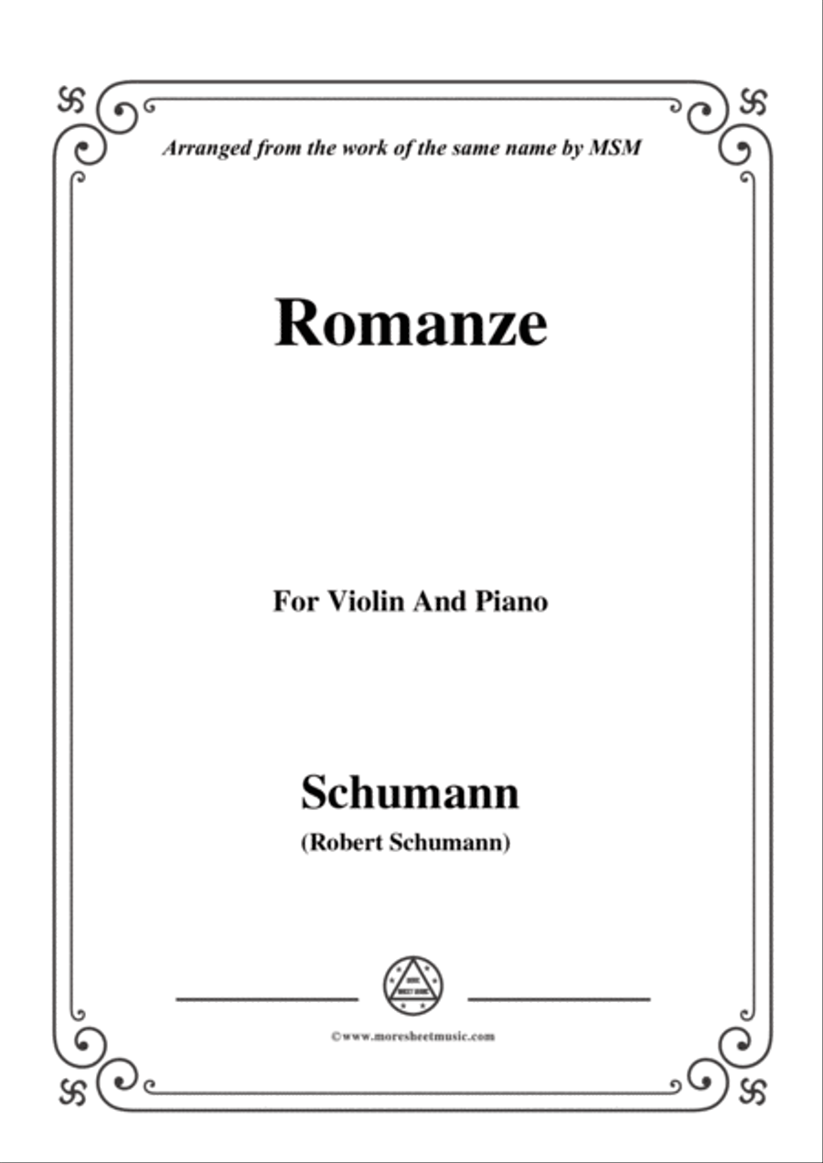 Schumann-Romanze,for Violin and Piano Flute Solo scores gallery preview page 1