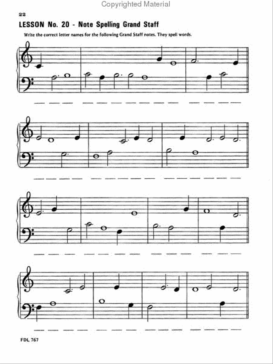 30 Notespelling Lessons Piano Method scores gallery preview page 3
