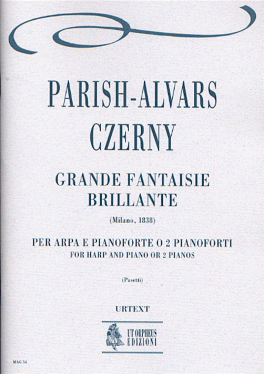 Grande Fantaisie Brillante (Milano 1838) for Harp and Piano or 2 Pianos Harp scores gallery preview page 1