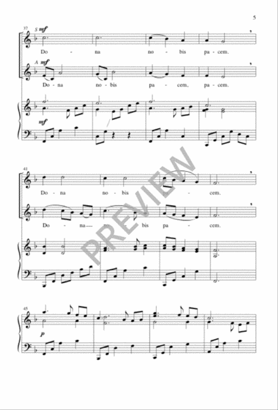 Dona Nobis Pacem Dona Nobis Pacem 3-Part scores gallery preview page 5
