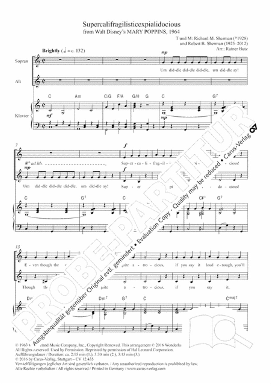 Songs from Disney films (Mary Poppins / The little Mermaid / Tangled). chorissimo! MOVIE vol. 3 Choir scores gallery preview page 4