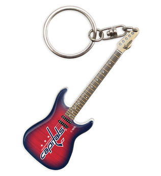 Washington Capitals Electric Guitar Keychain
