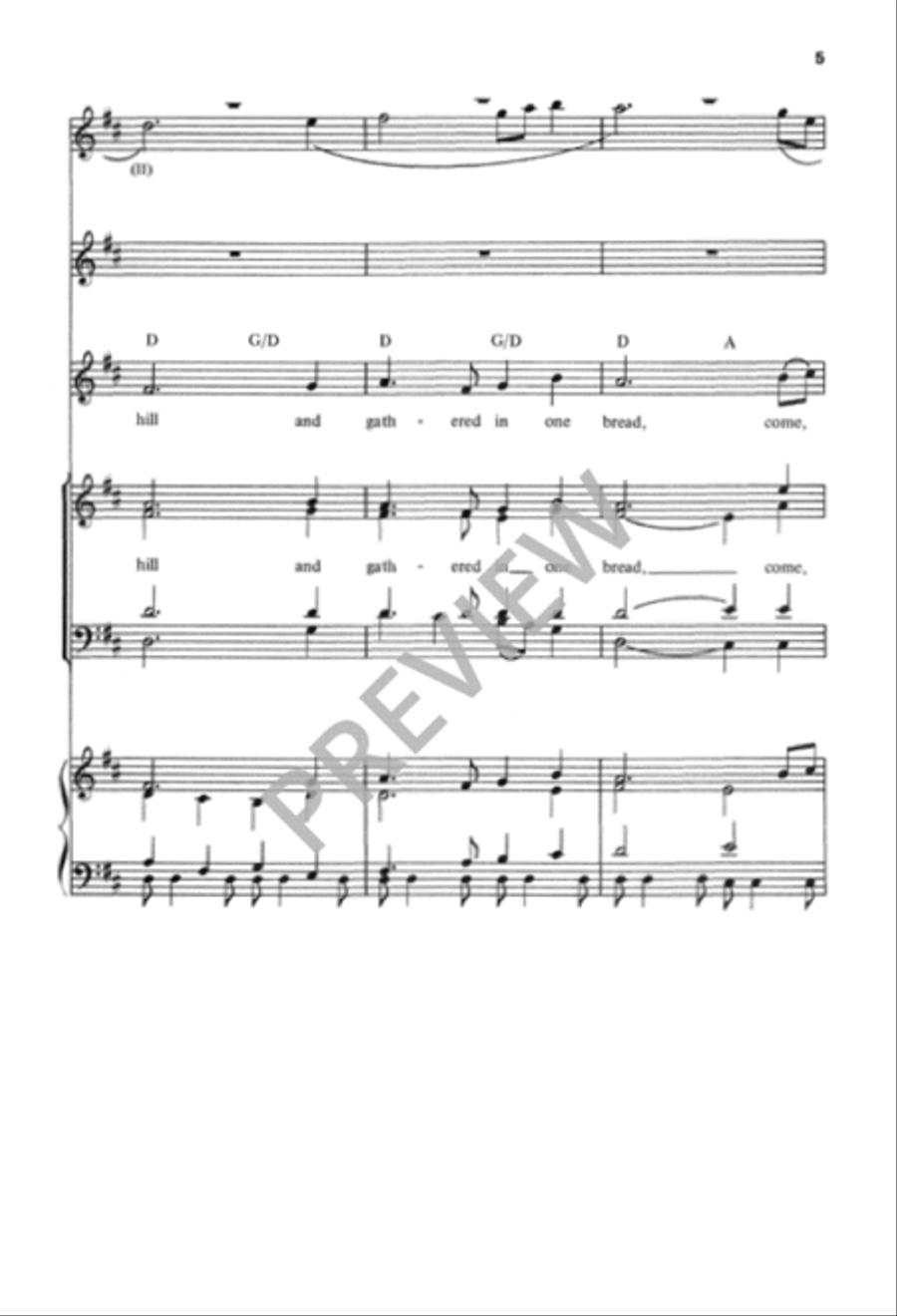 Make Us One In Christ 4-Part scores gallery preview page 6