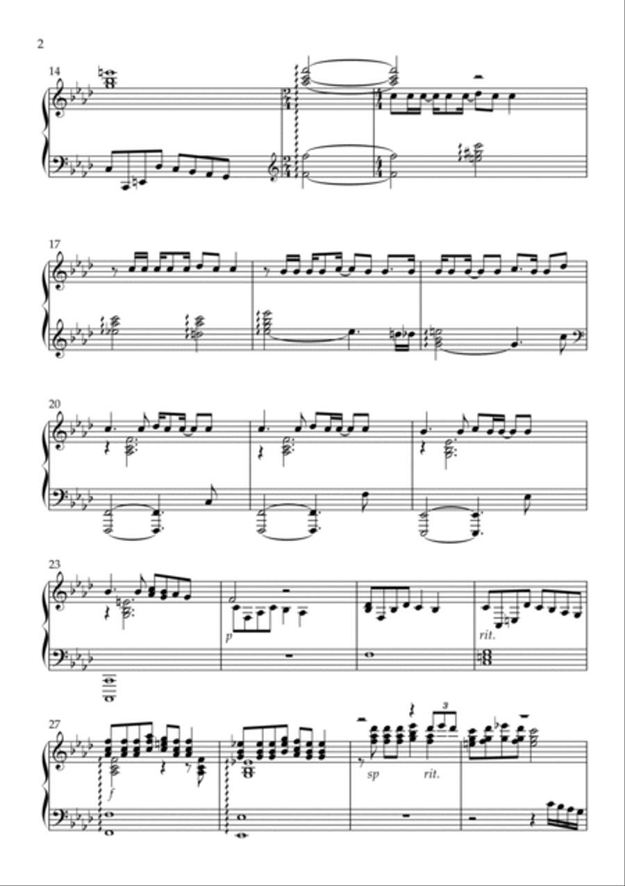 Bang Bang (my Baby Shot Me Down) Piano Solo scores gallery preview page 2