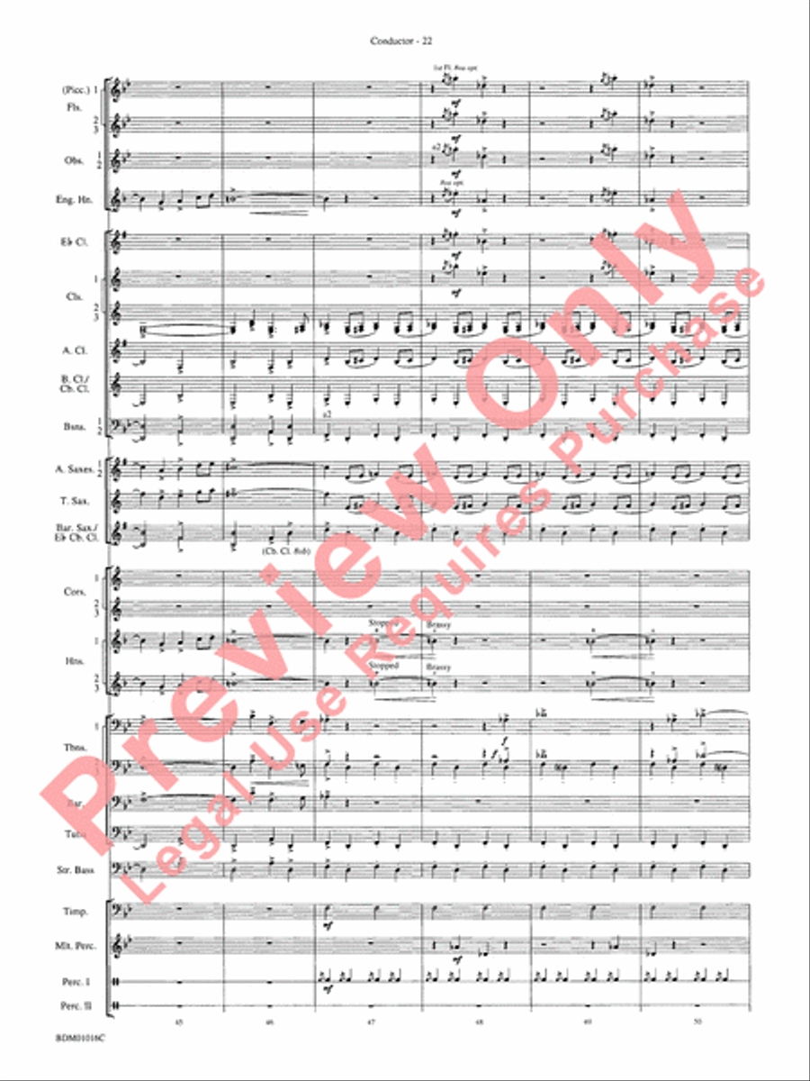 Fanfare and Allegro Concert Band scores gallery preview page 25
