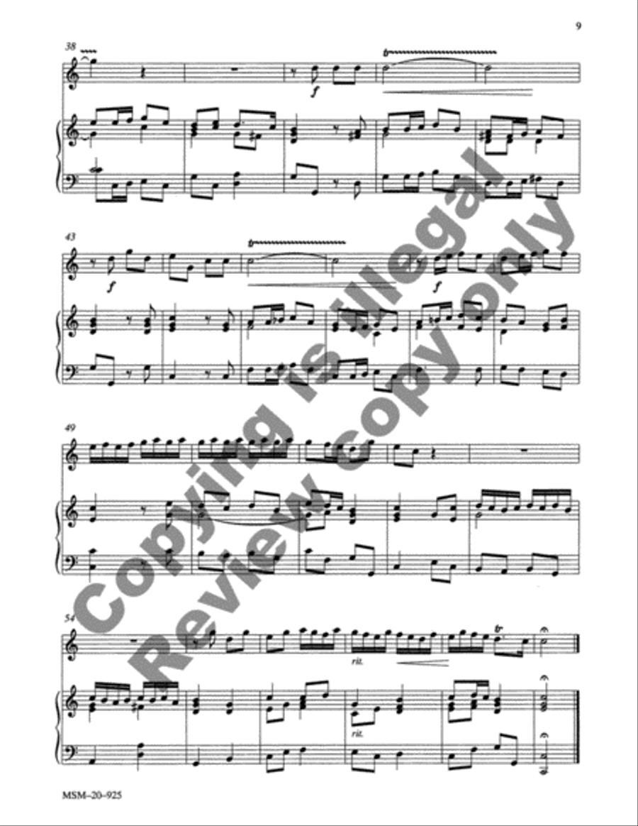 Three Baroque Trumpet Tunes Trumpet Solo scores gallery preview page 15