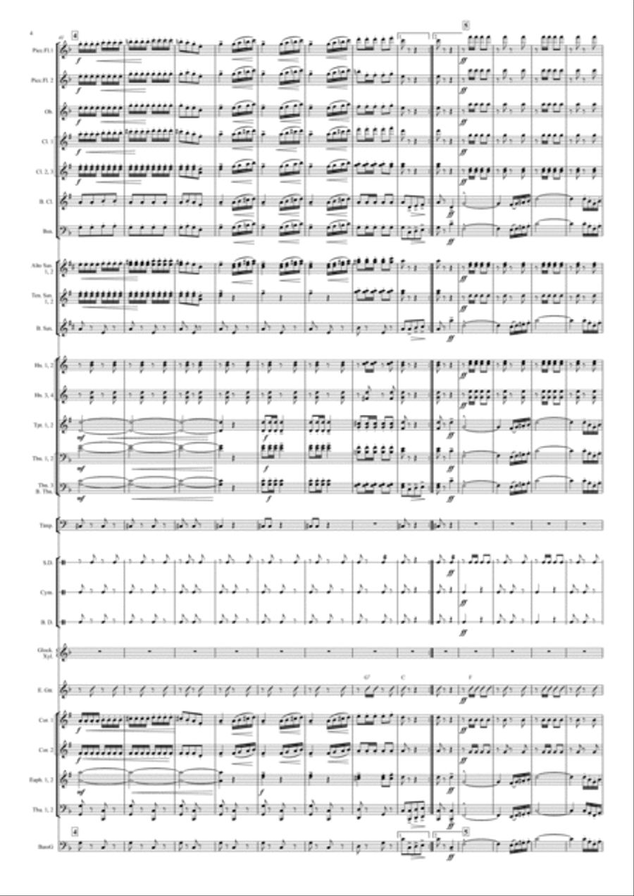 Florentiner March Concert Band scores gallery preview page 5