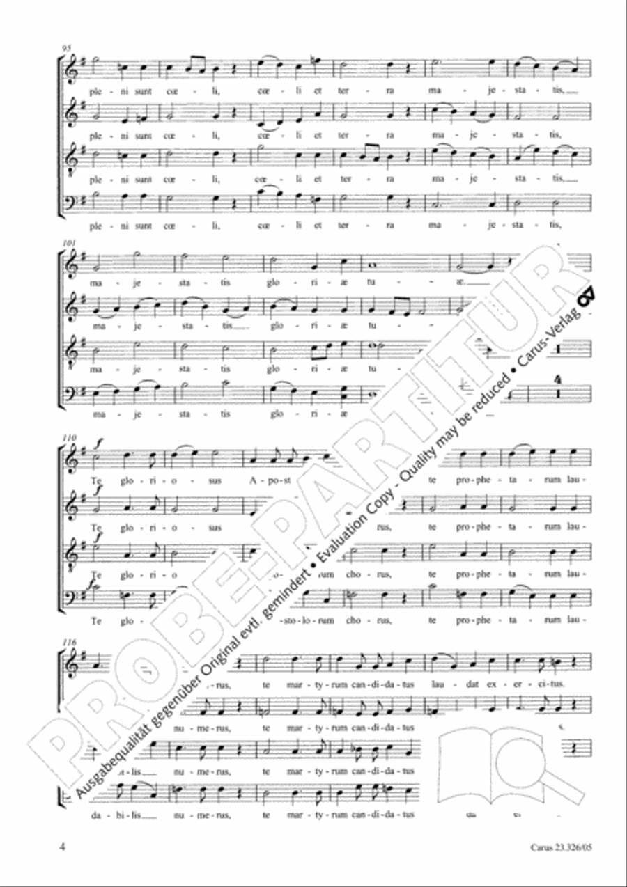 Te Deum 4-Part scores gallery preview page 5