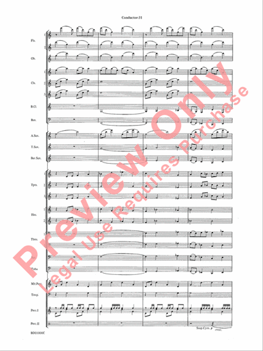 Chant Rituals Chant Rituals Concert Band scores gallery preview page 34