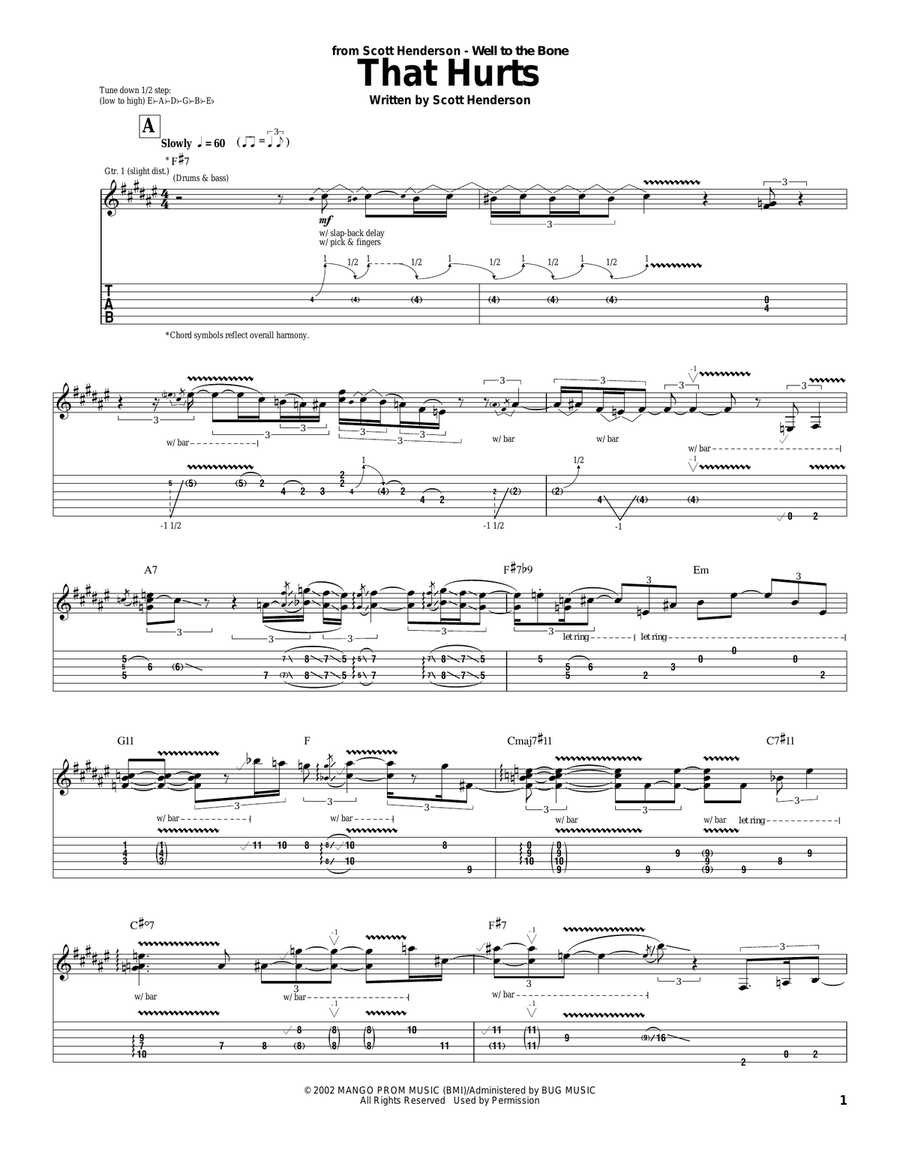 That Hurts Acoustic Guitar scores gallery preview page 1