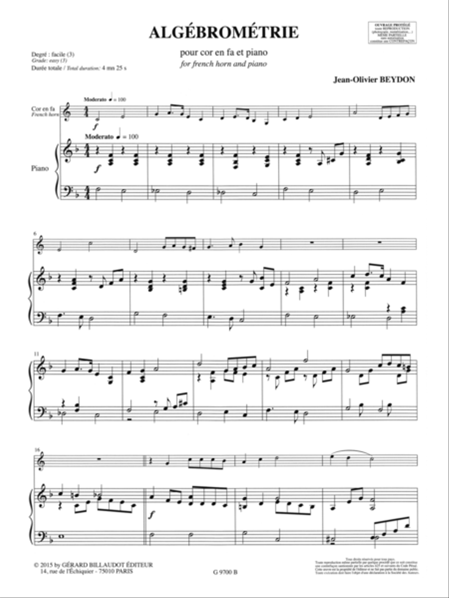 Algebrometrie Chamber Music scores gallery preview page 2