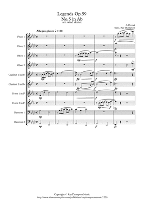 Dvorak: Legends Op.59 Mvt.5 in Ab - wind Dectet