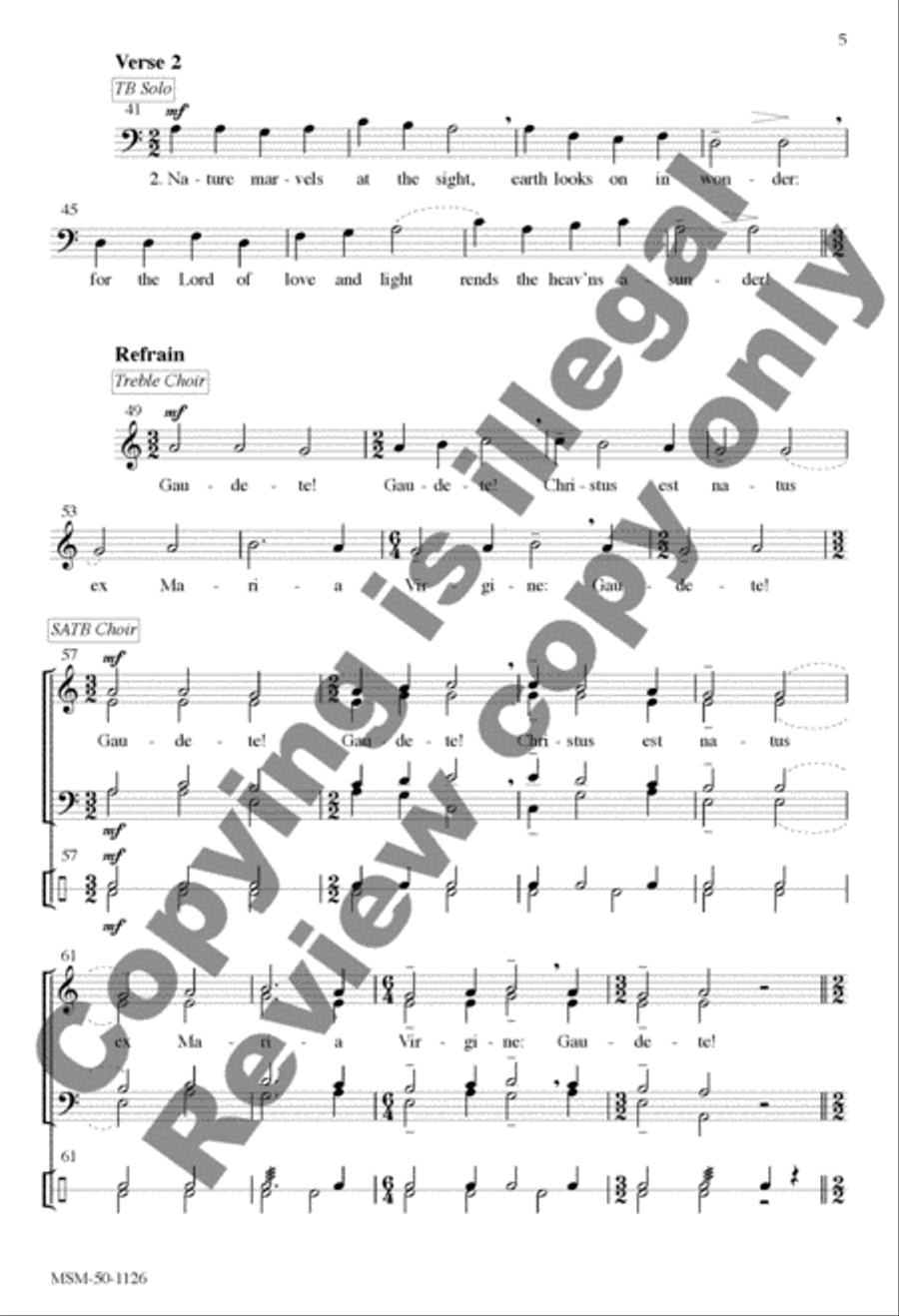 Gaudete 4-Part scores gallery preview page 5