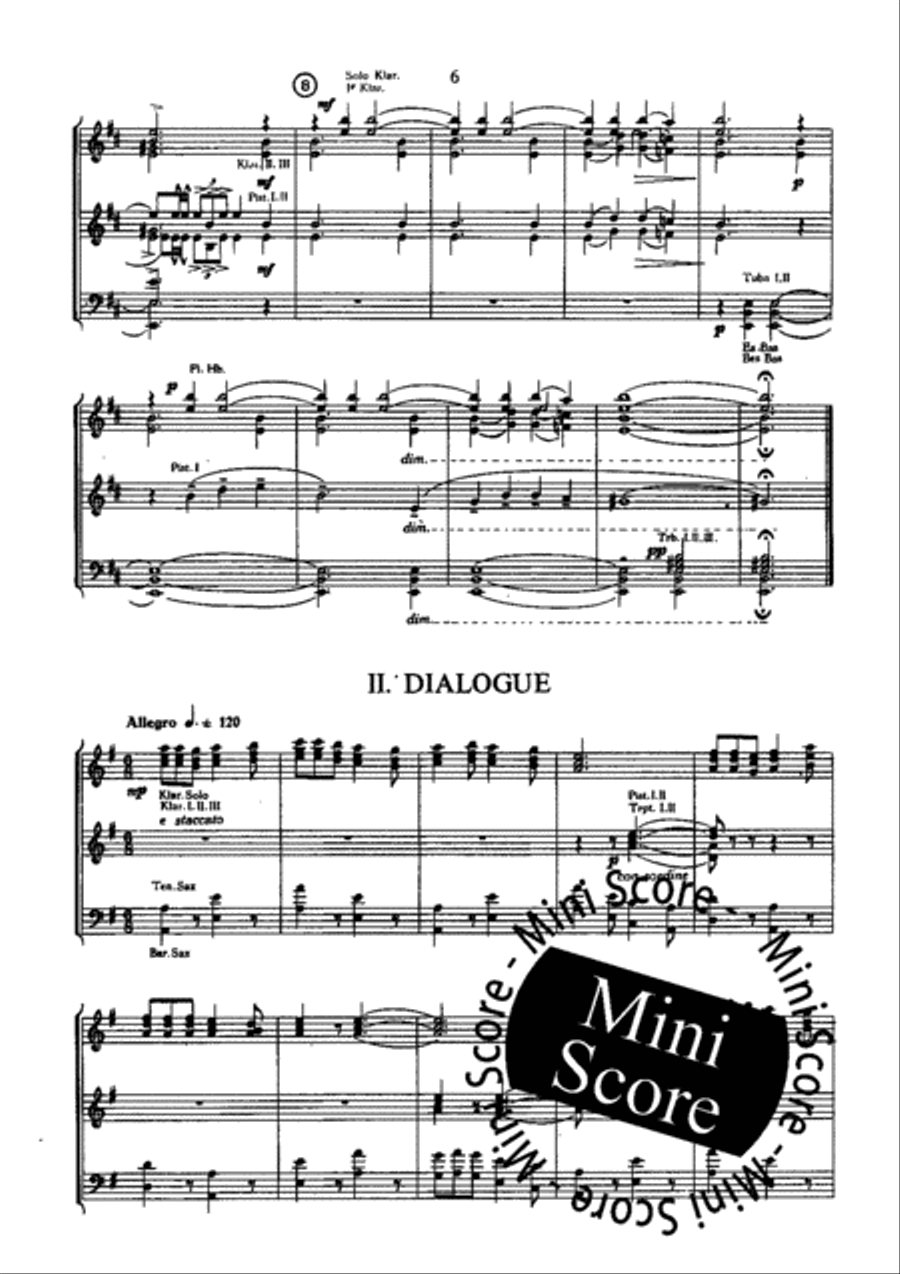 Prelude,Dialogue et Variations Concert Band scores gallery preview page 8