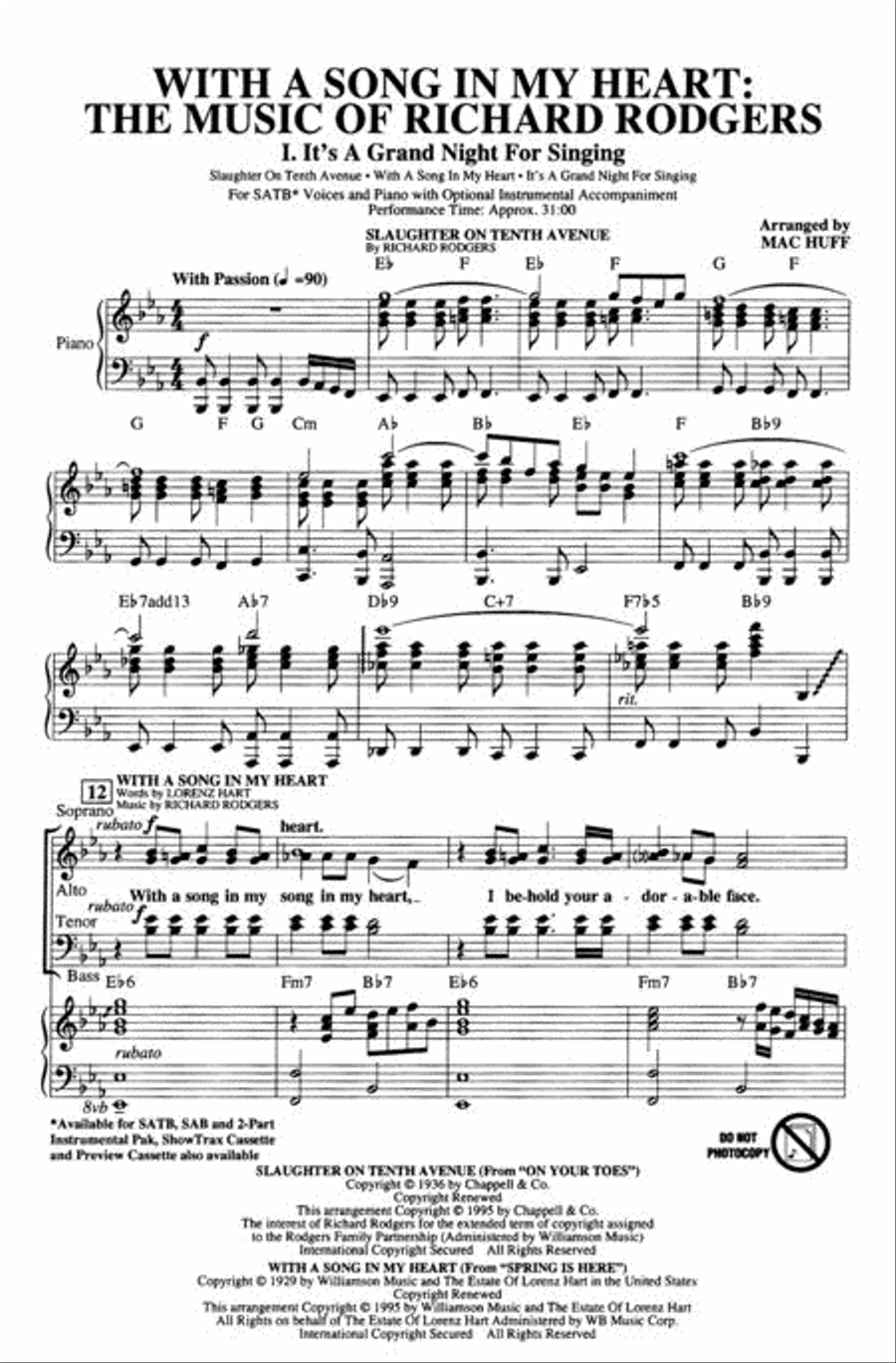 With a Song in My Heart: The Music of Richard Rodgers (Feature Medley) 4-Part scores gallery preview page 2