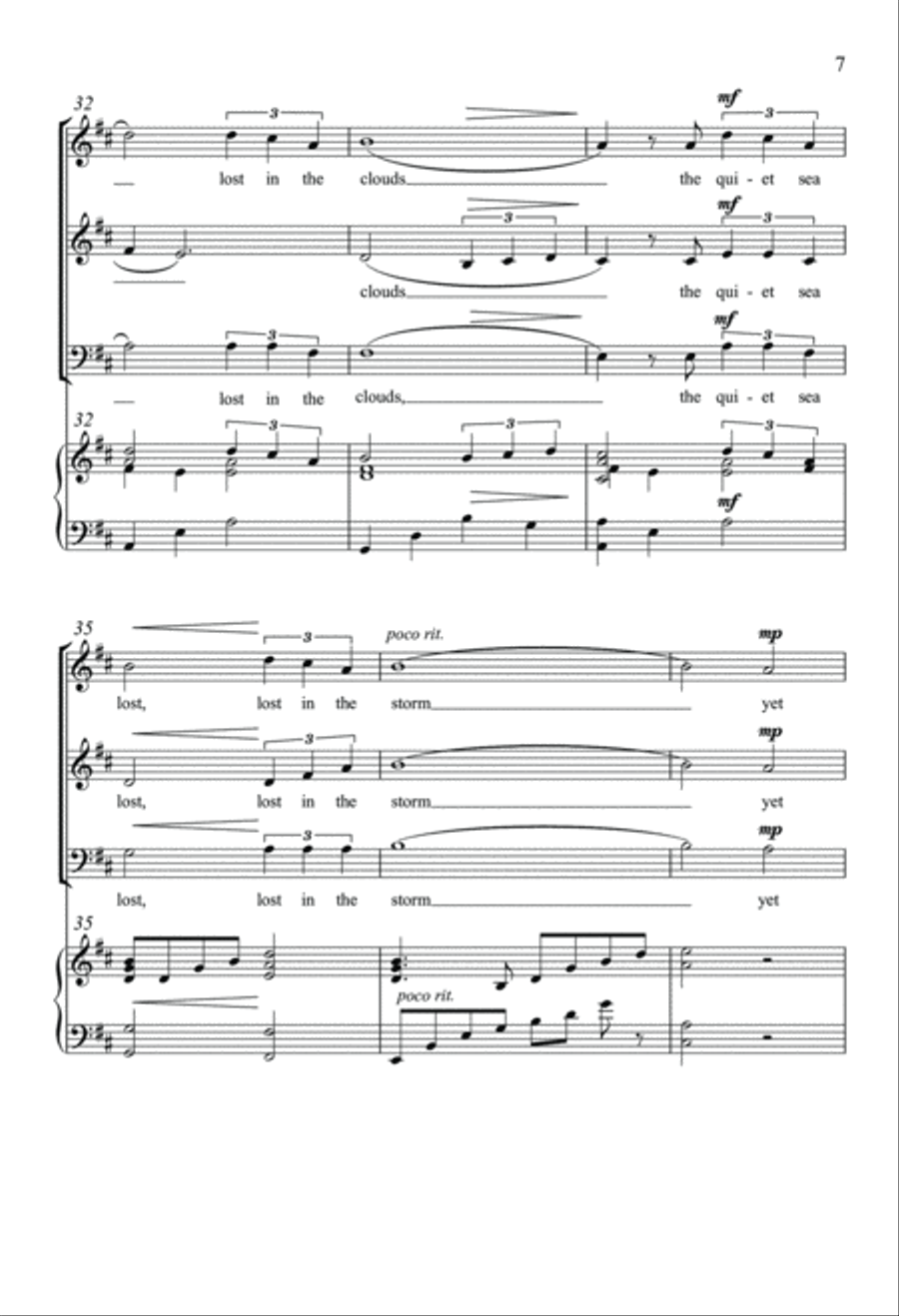 Quiet Sea 3-Part scores gallery preview page 6