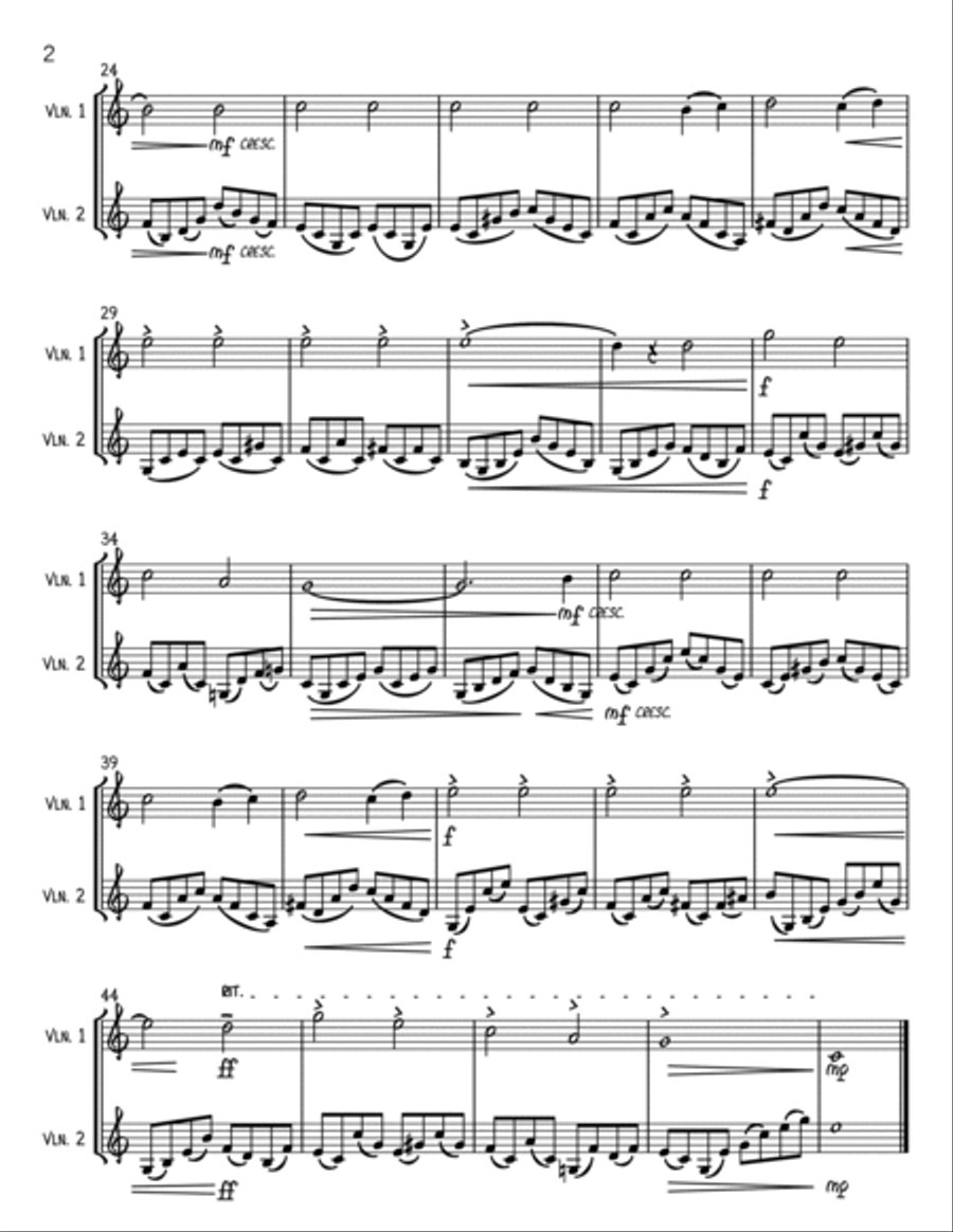 You'll Never Walk Alone String Duet scores gallery preview page 2