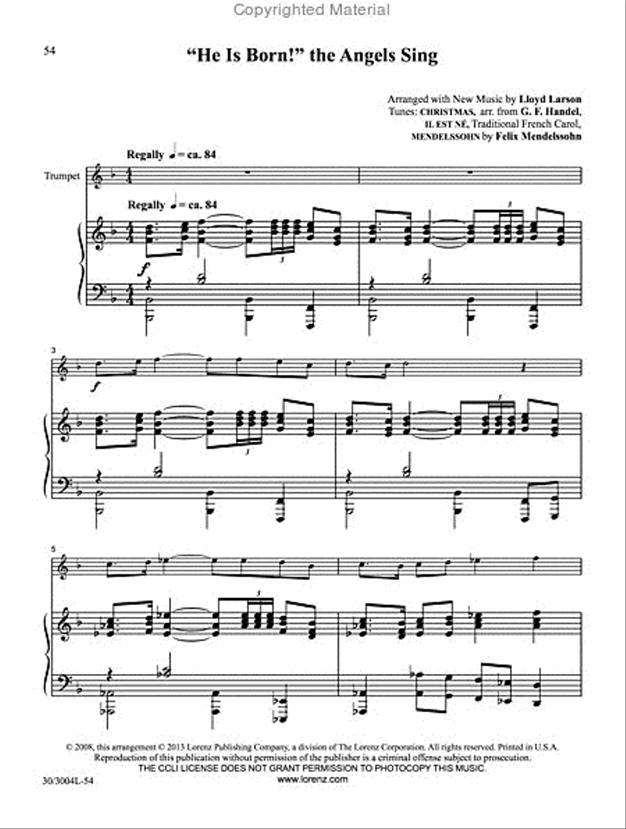 Trumpet Tidings of Joy! Trumpet Solo scores gallery preview page 8