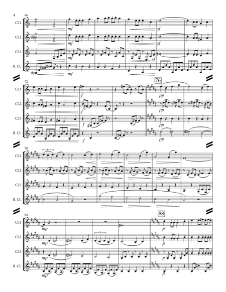 Bergamasque Suite 4. Passepied (for Clarinet Quartet) image number null