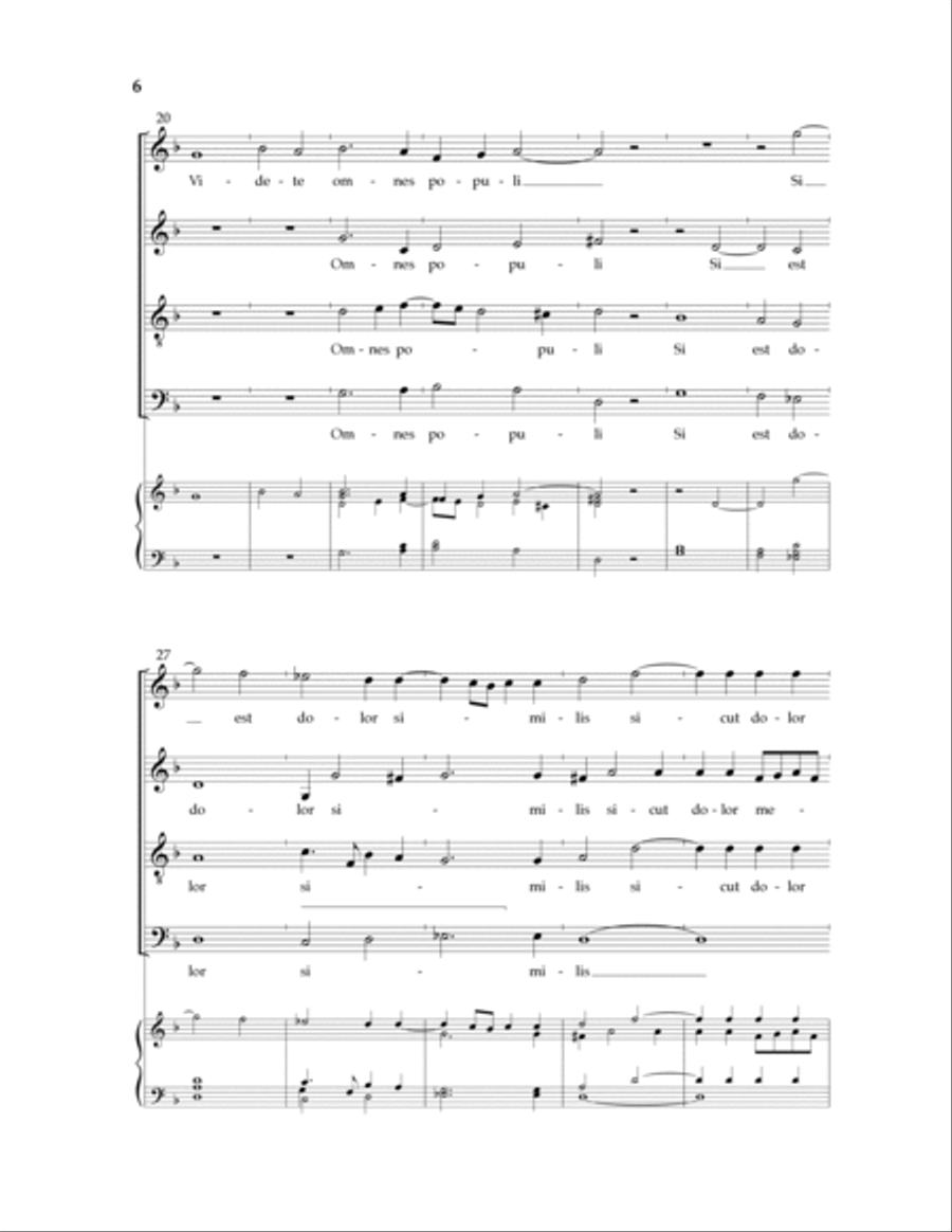 Caligaverunt Oculi Mei 4-Part scores gallery preview page 3