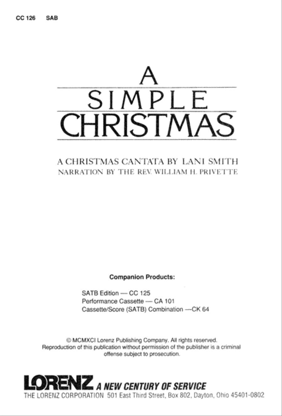 A Simple Christmas 3-Part scores gallery preview page 3