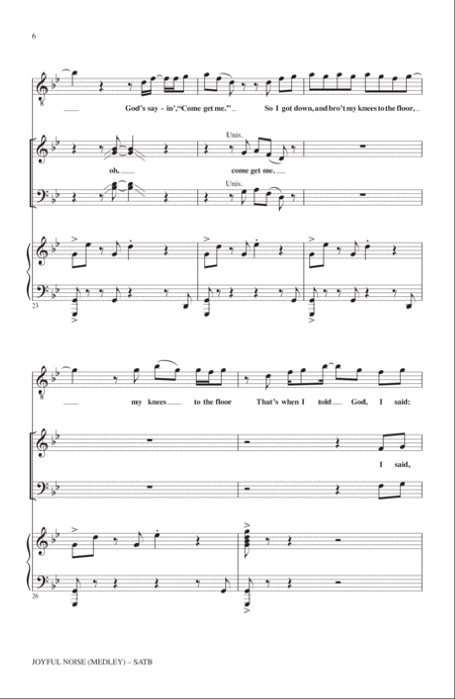 Joyful Noise (Medley) 4-Part scores gallery preview page 5