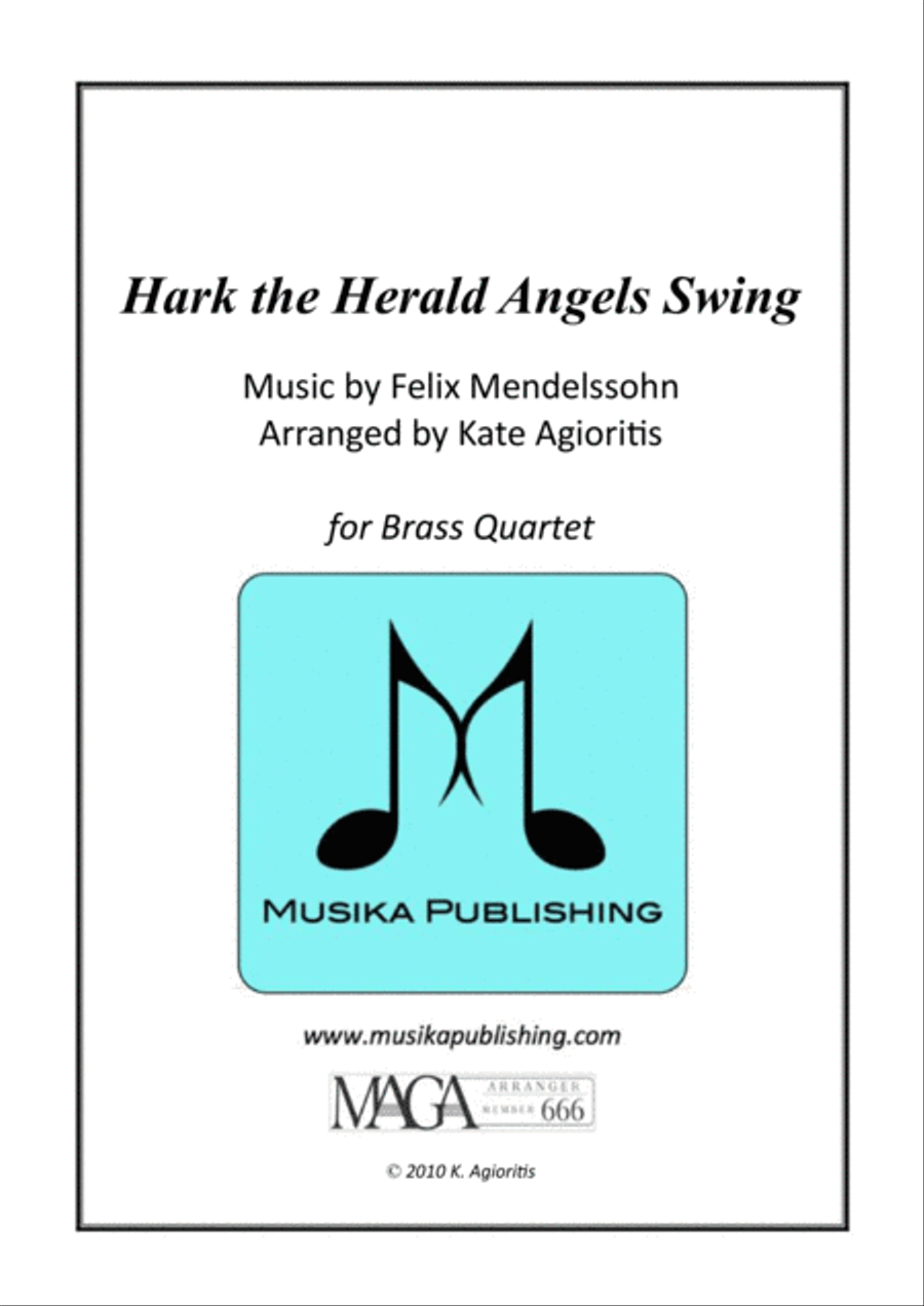 Hark the Herald Angels Swing - Jazz Carol for Brass Quartet Brass Quartet scores gallery preview page 3