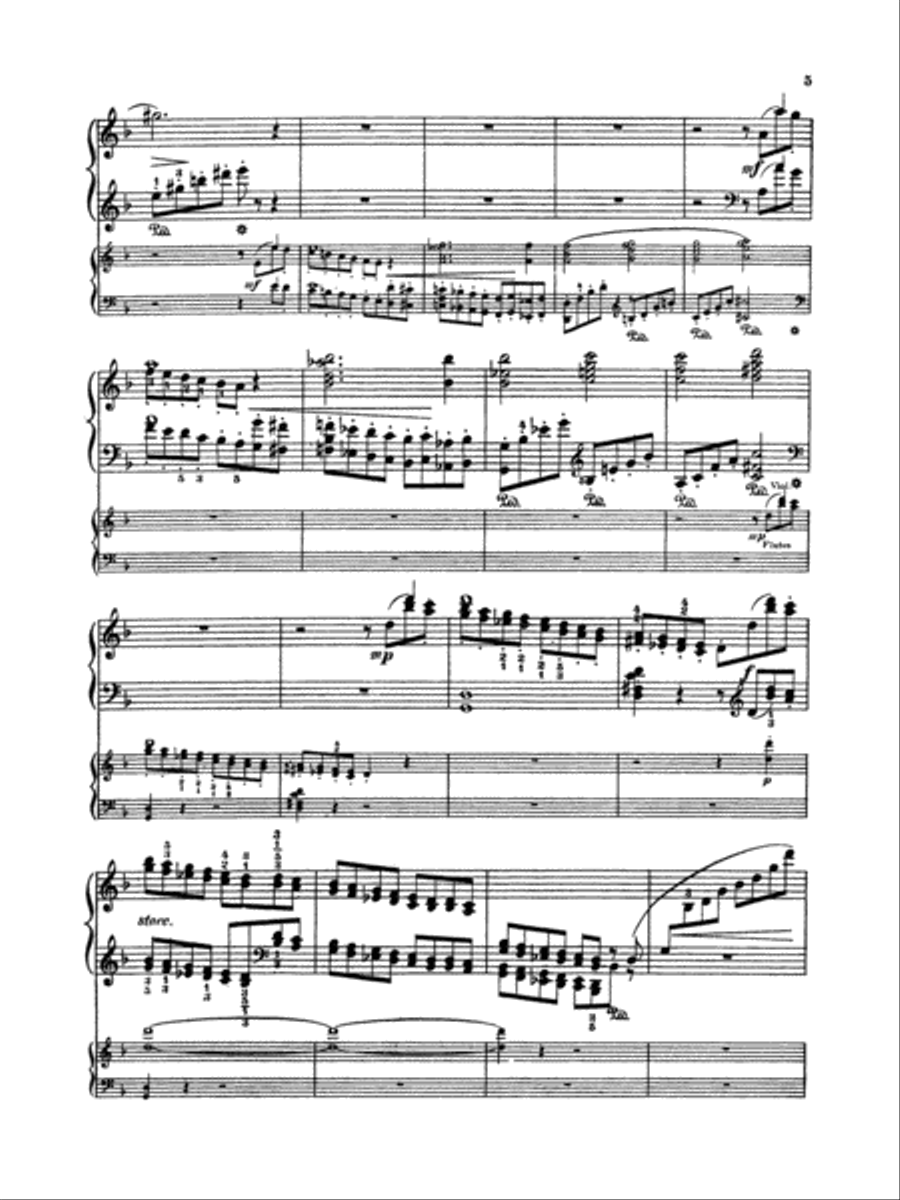 Rubinstein: Piano Concerto No. 4, Op. 70 Piano scores gallery preview page 5