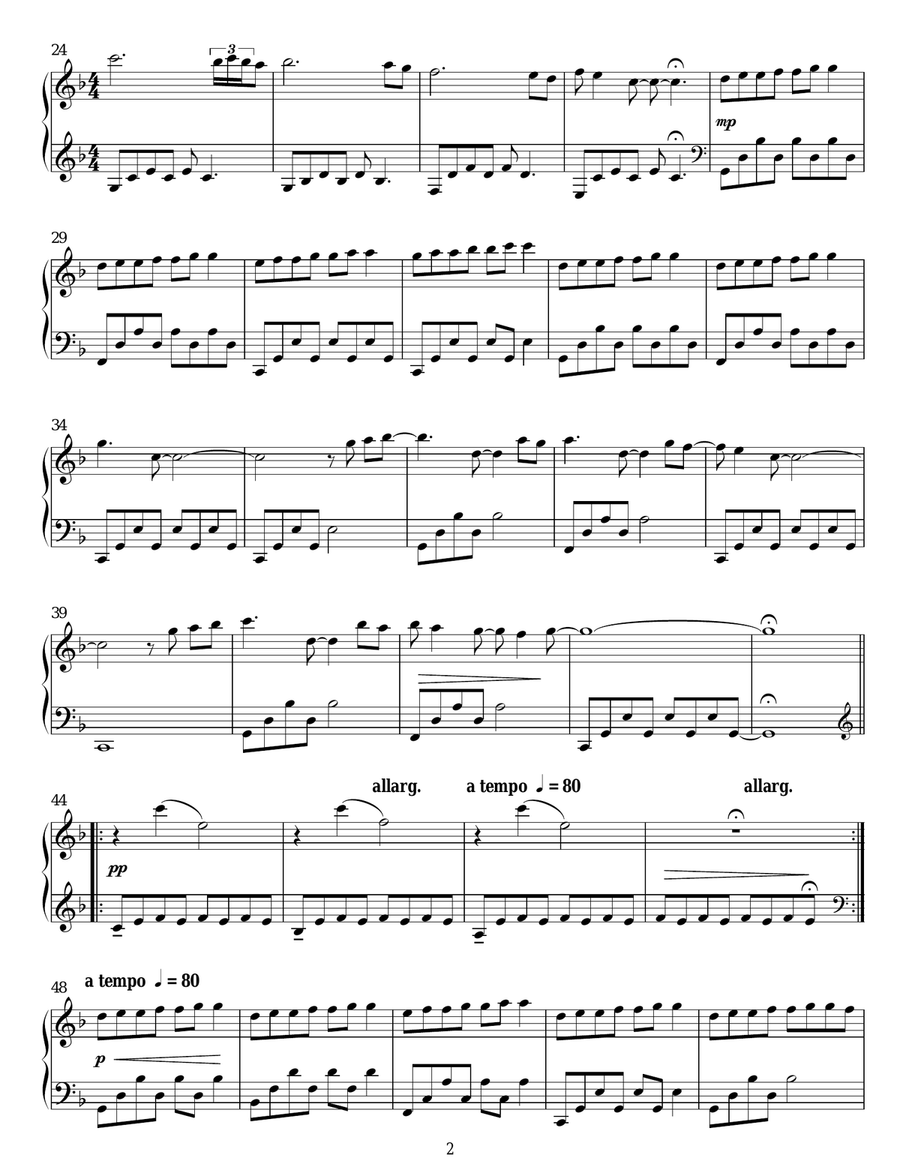 Two Trees Two Trees Piano Solo scores gallery preview page 2