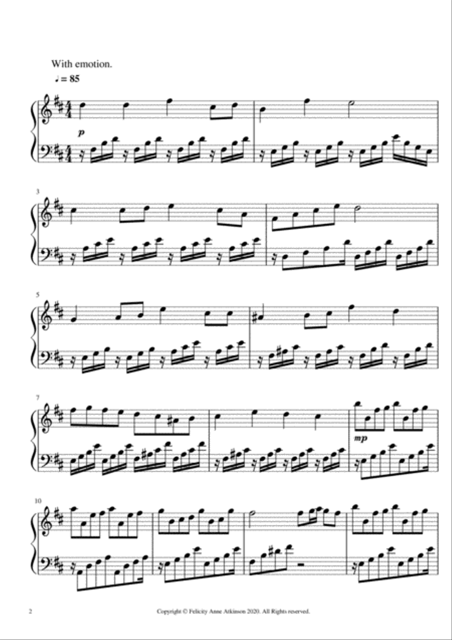 Song of a Fallen Angel Piano Solo scores gallery preview page 2