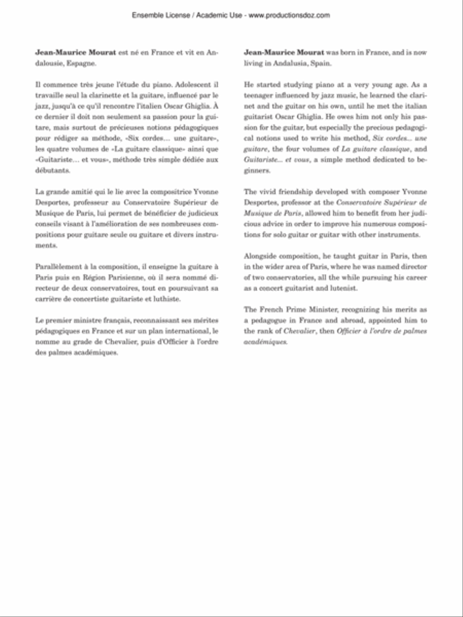 Concerto Andalusí Classical Guitar scores gallery preview page 2