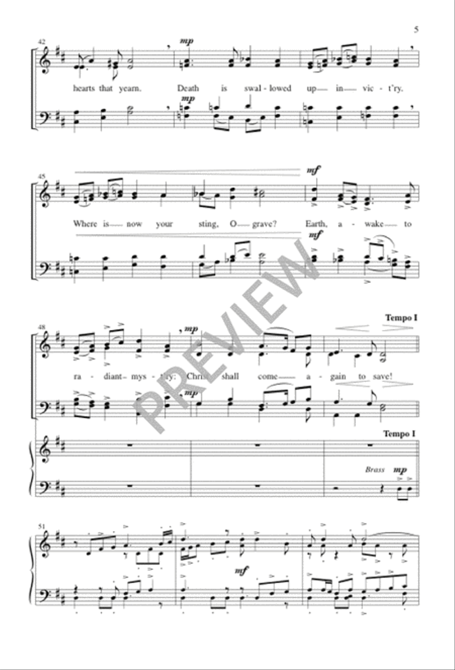 Rise to Sing! The Light Is Breaking 4-Part scores gallery preview page 5