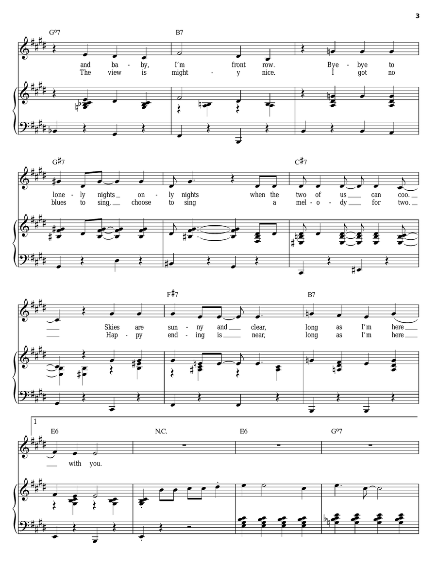 Long As I'm Here With You Piano, Vocal, Guitar scores gallery preview page 3