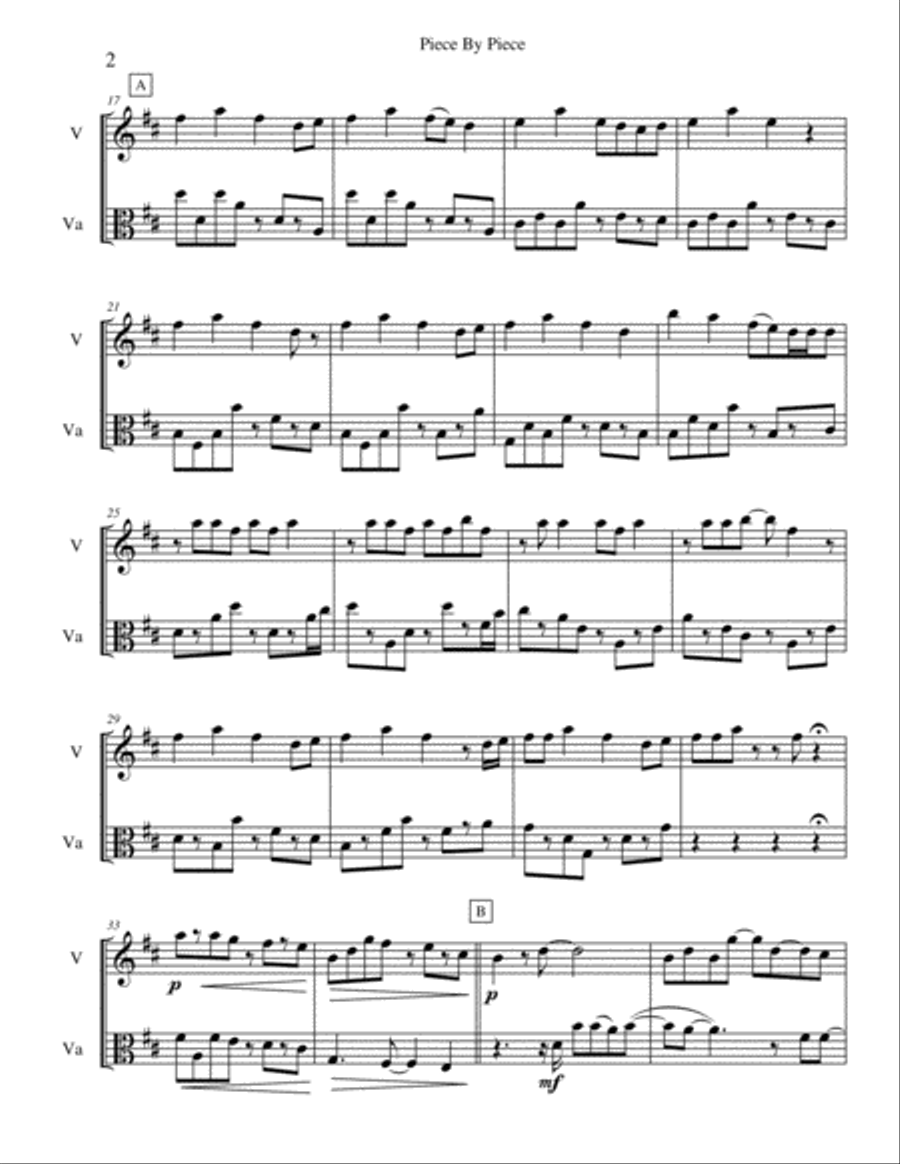 Piece By Piece Piece By Piece String Duet scores gallery preview page 2